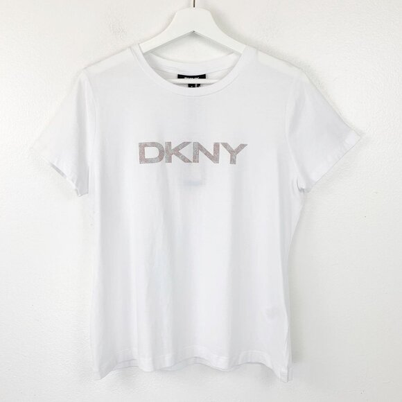 NWT DKNY Glitter Logo T-shirt - Picture 2 of 9